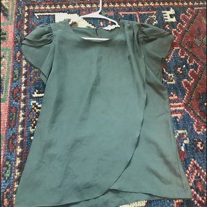 BCBG sage flutter-sleeve blouse